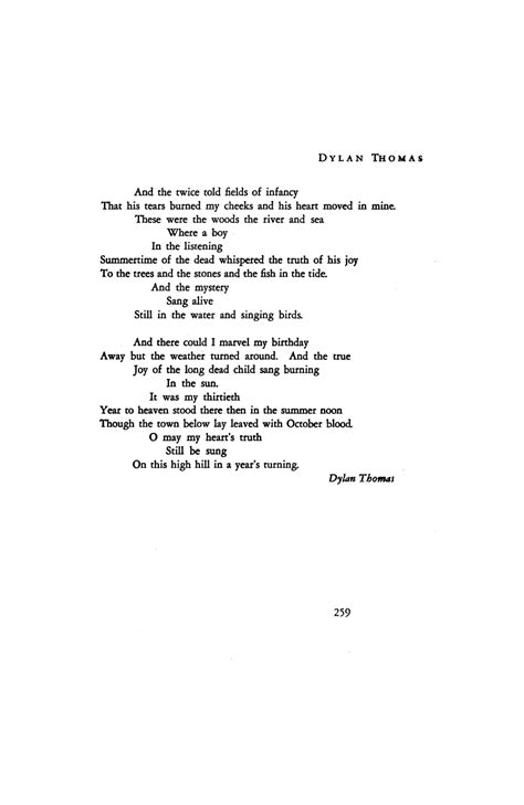 dylan thomas poems about life